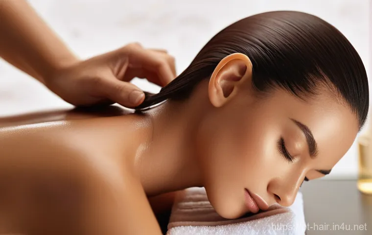 여름철 헤어 자외선 차단제 - **Prompt:** A young woman with glossy, well-maintained blonde hair, styled in loose, elegant waves, ...